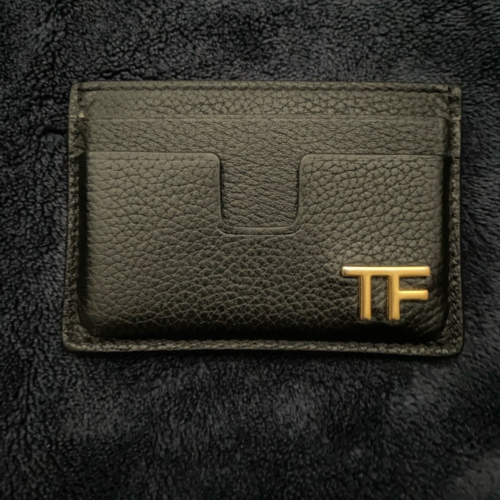 Tom Ford Black Leather Card Holder